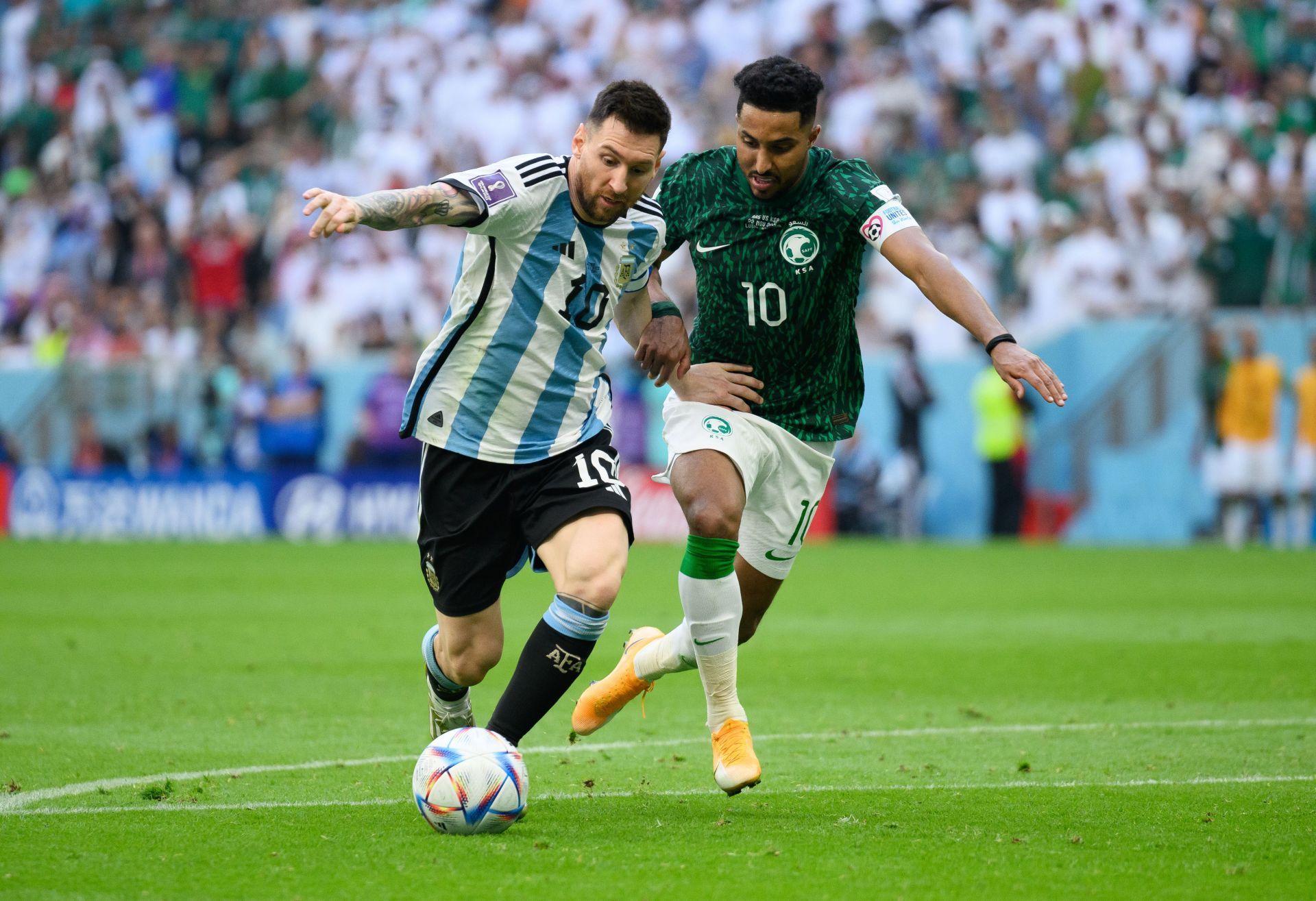 Argentina captain Lionel Messi in the 2022 FIFA World Cup