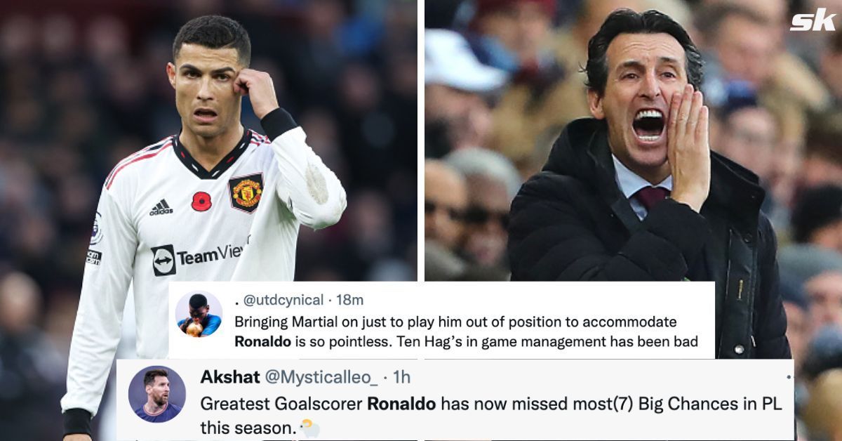 Twitter explodes as Cristiano Ronaldo captains Manchester United in damaging 3-1 defeat to Aston Villa