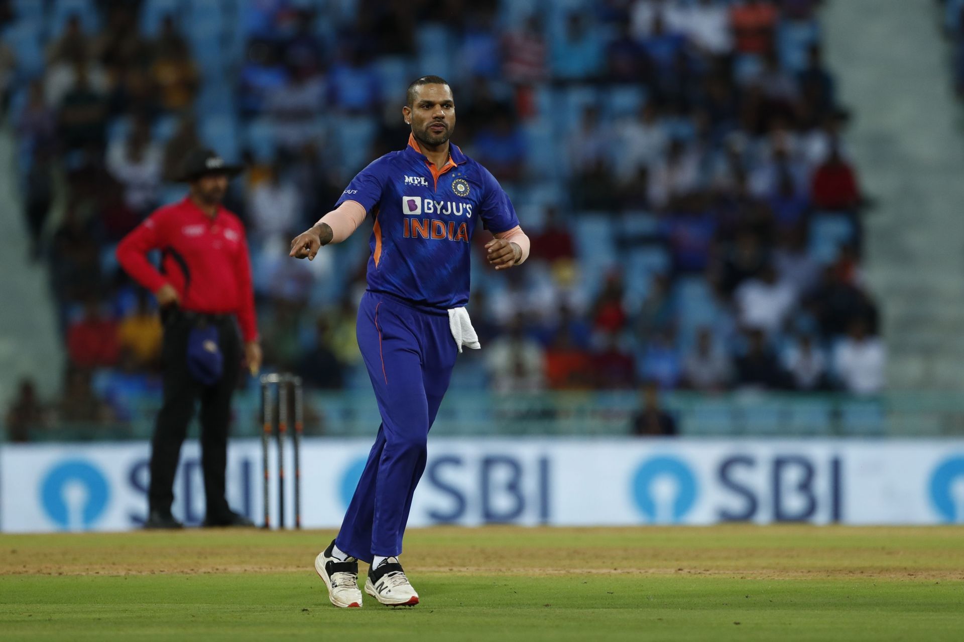 Shikhar Dhawan will be 38 when the ODI World Cup will be held next year. Pic: Getty Images