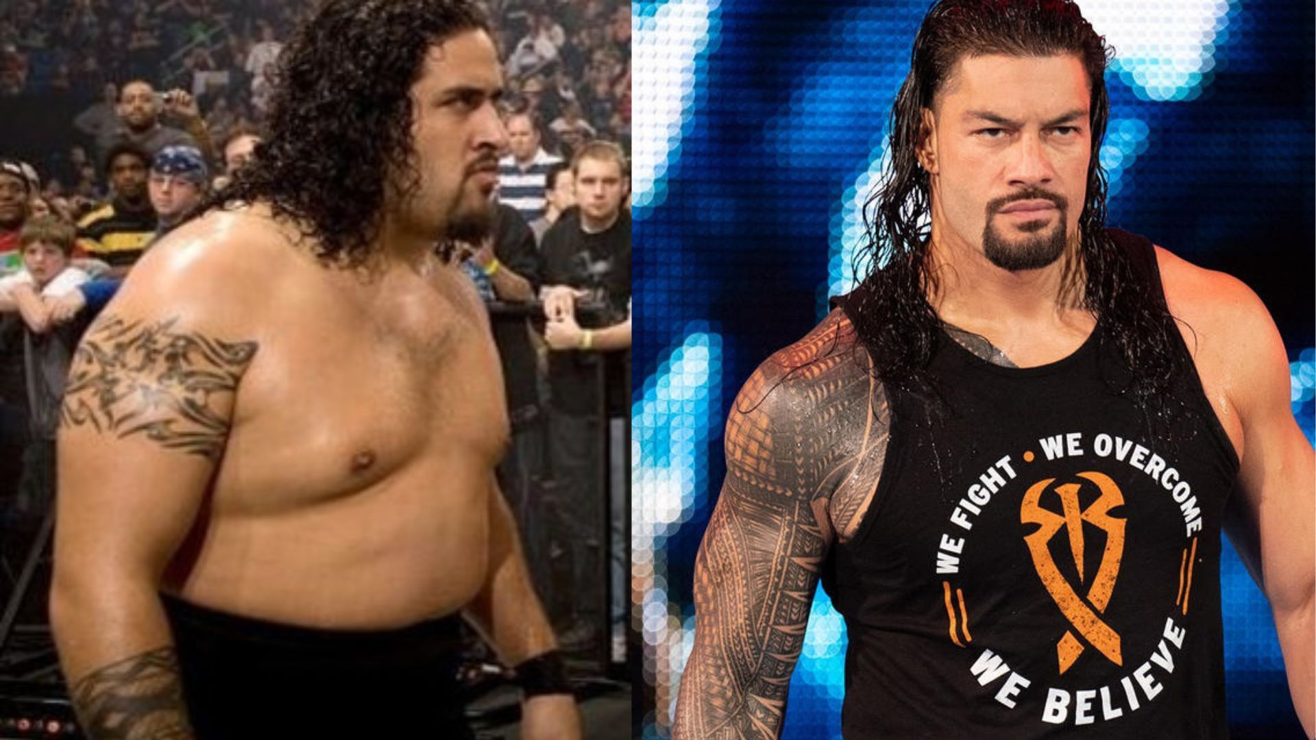 Former WWE star Manu and current WWE star Roman Reigns