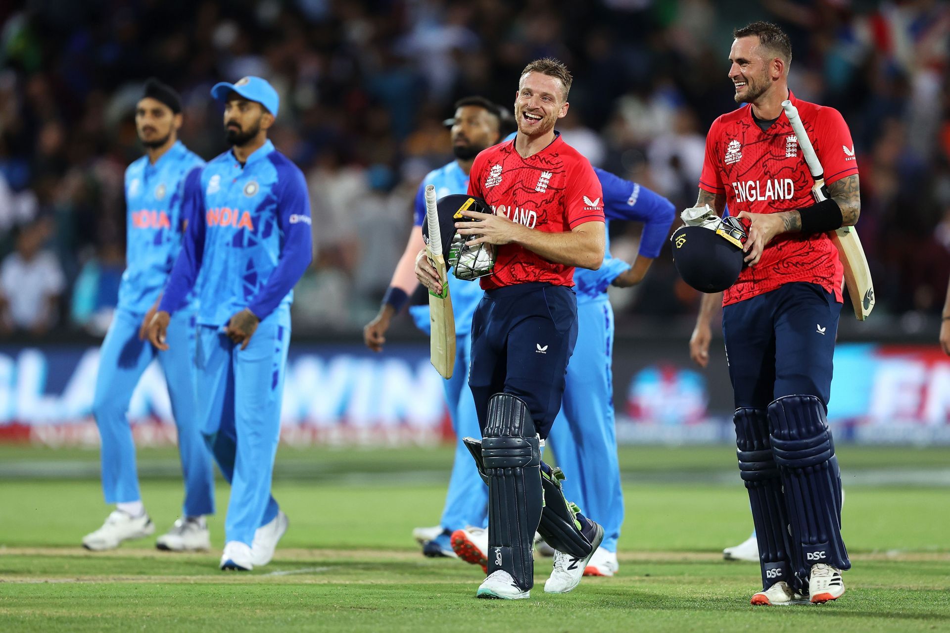 A dejected Indian team after their loss to England. Pic: Getty Images