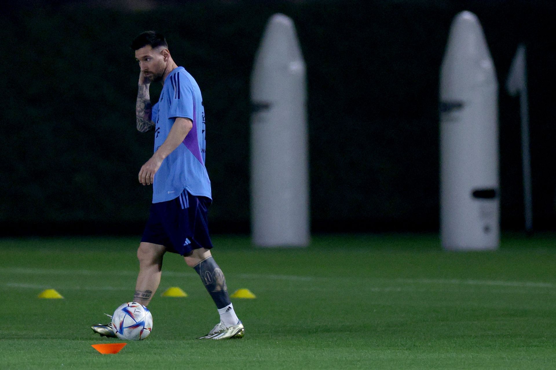Lionel Messi at Argentina Training session