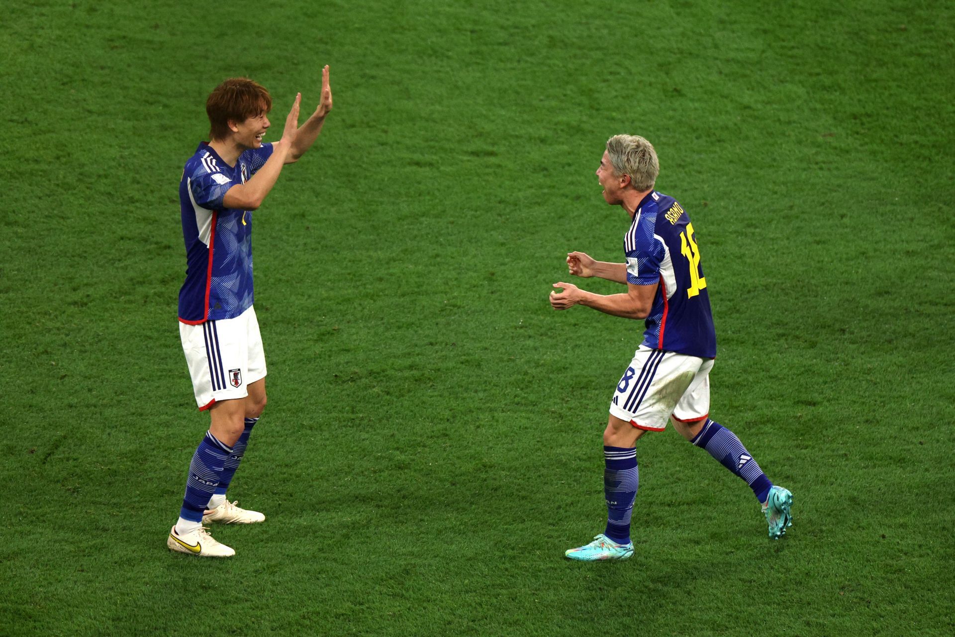 Takuma Asano (right) made an inspired appearance off the bench.