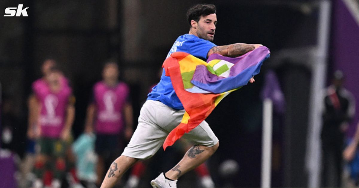 Protestor interrupts Uruguay vs Portugal clash