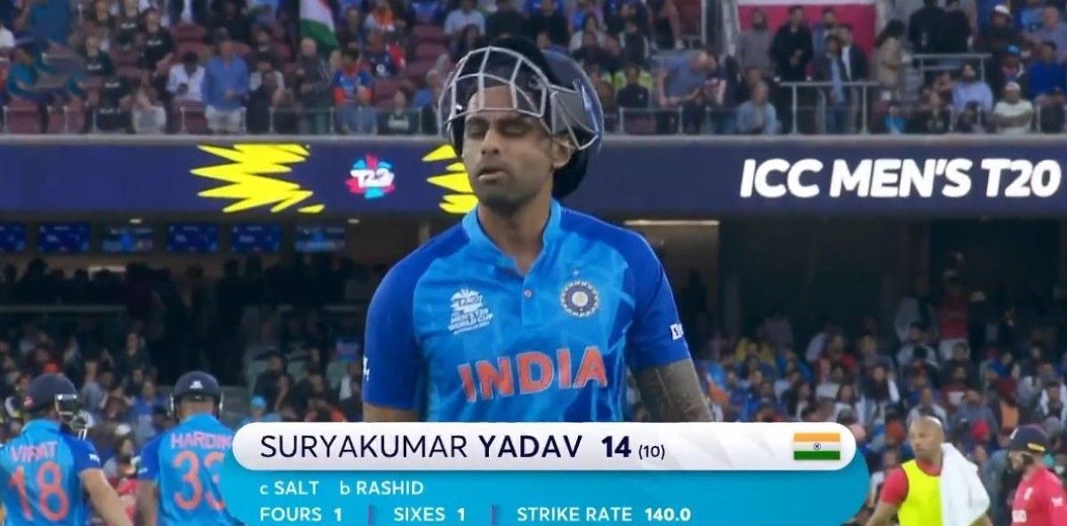Suryakumar Yadav departed after scoring only 14 runs