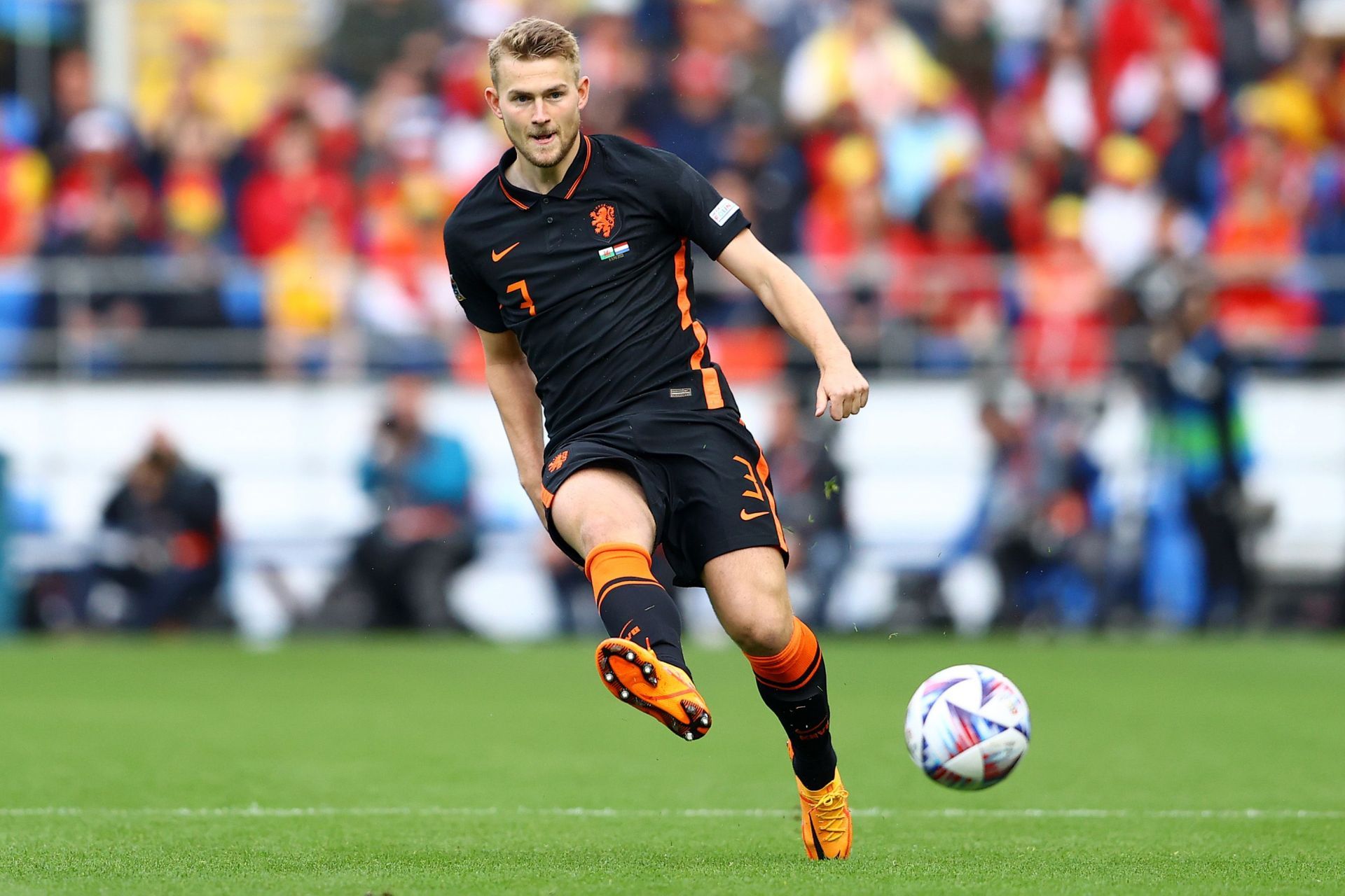 Matthijs de Ligt in action against Wales