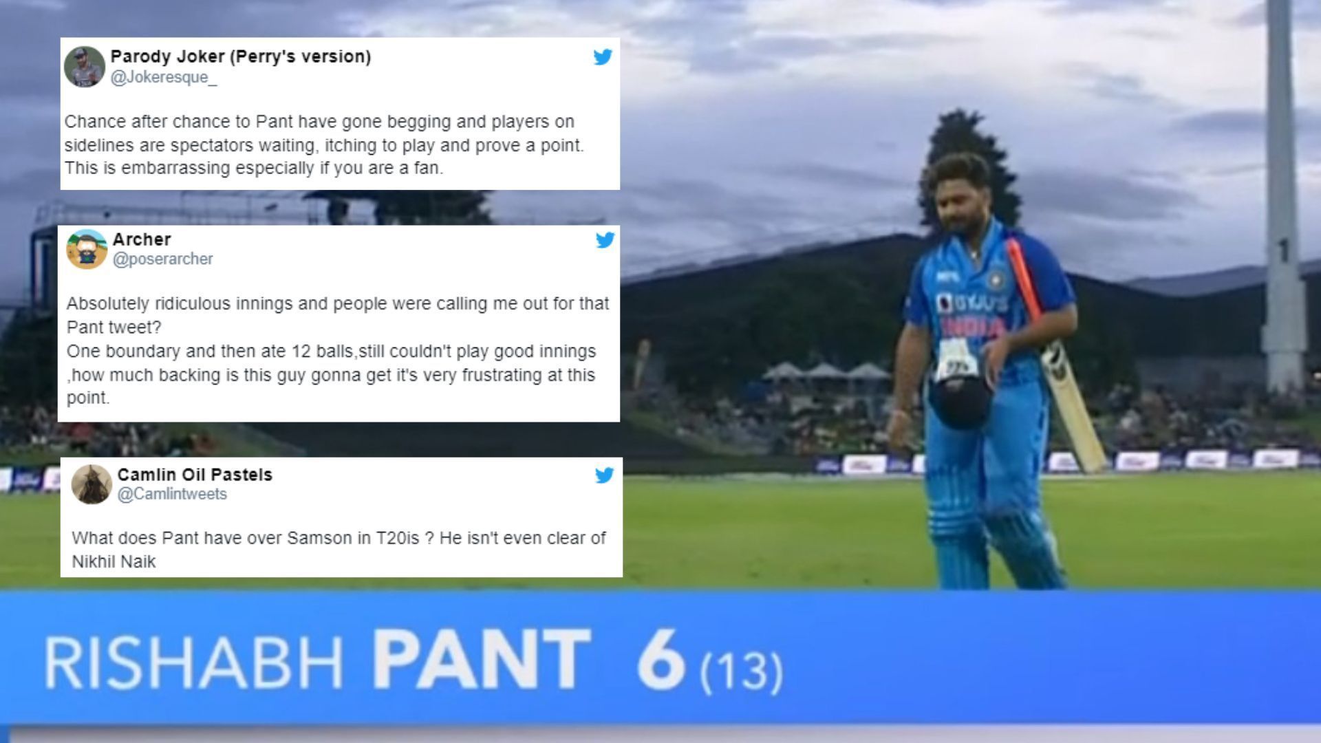Rishabh Pant failed to convert yet another chance in T20Is. (P.C.:Prime Video)