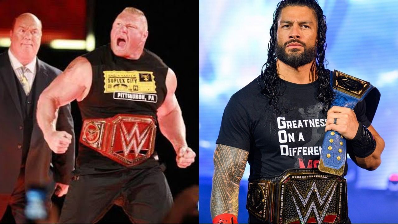 WWE सुपरस्टार्स ब्रॉक लैसनर और रोमन रेंस 