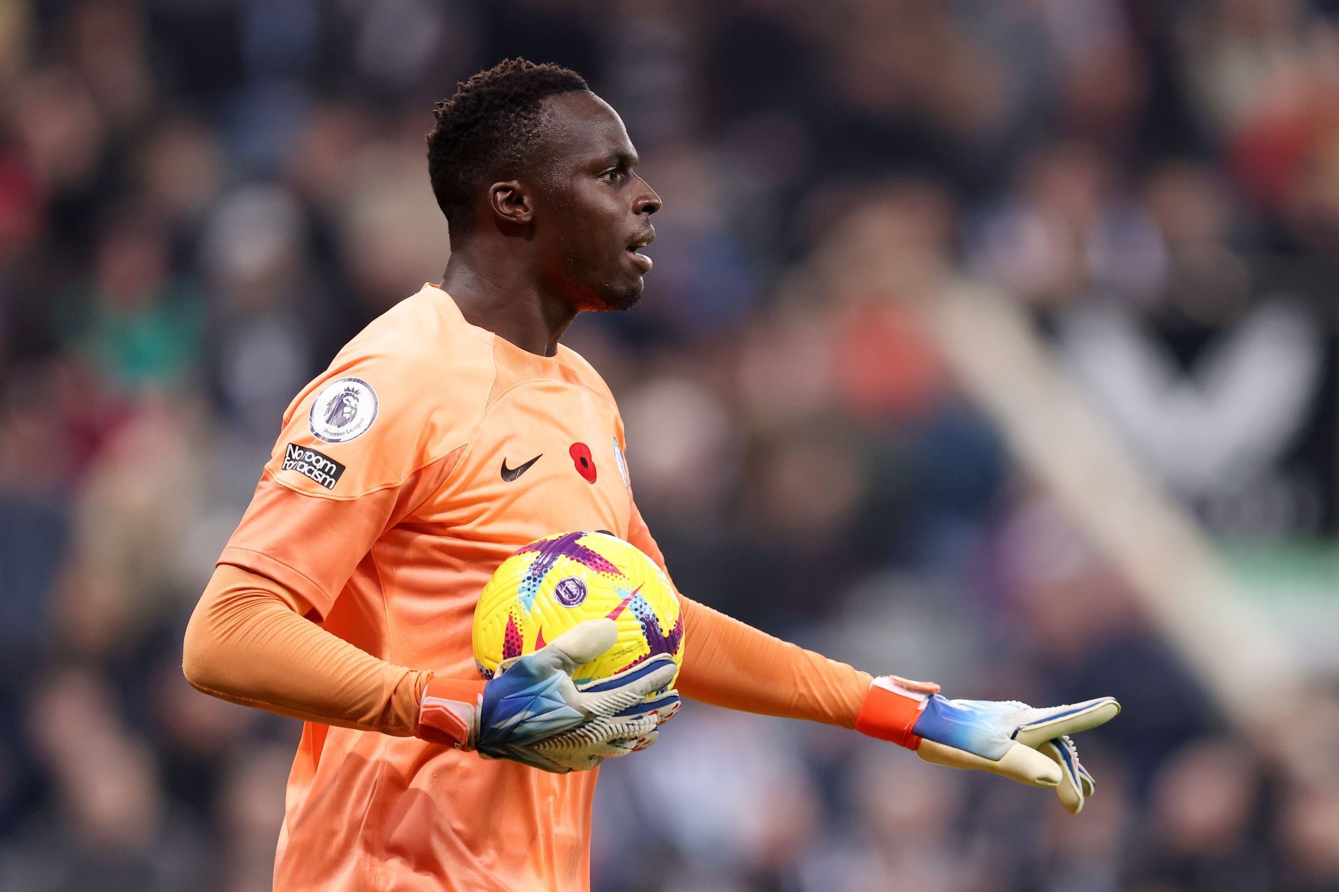 Mendy in action for the Blues in the Premier League