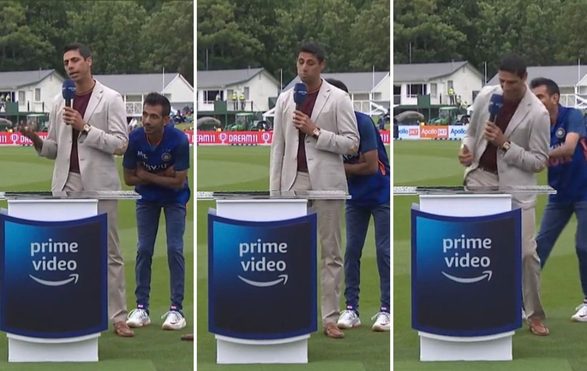 Ashish Nehra (L) and Yuzvendra Chahal (R). (Pics: Prime Video) 