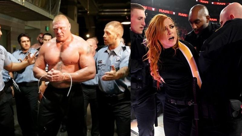 wwe superstars arrested on live tv