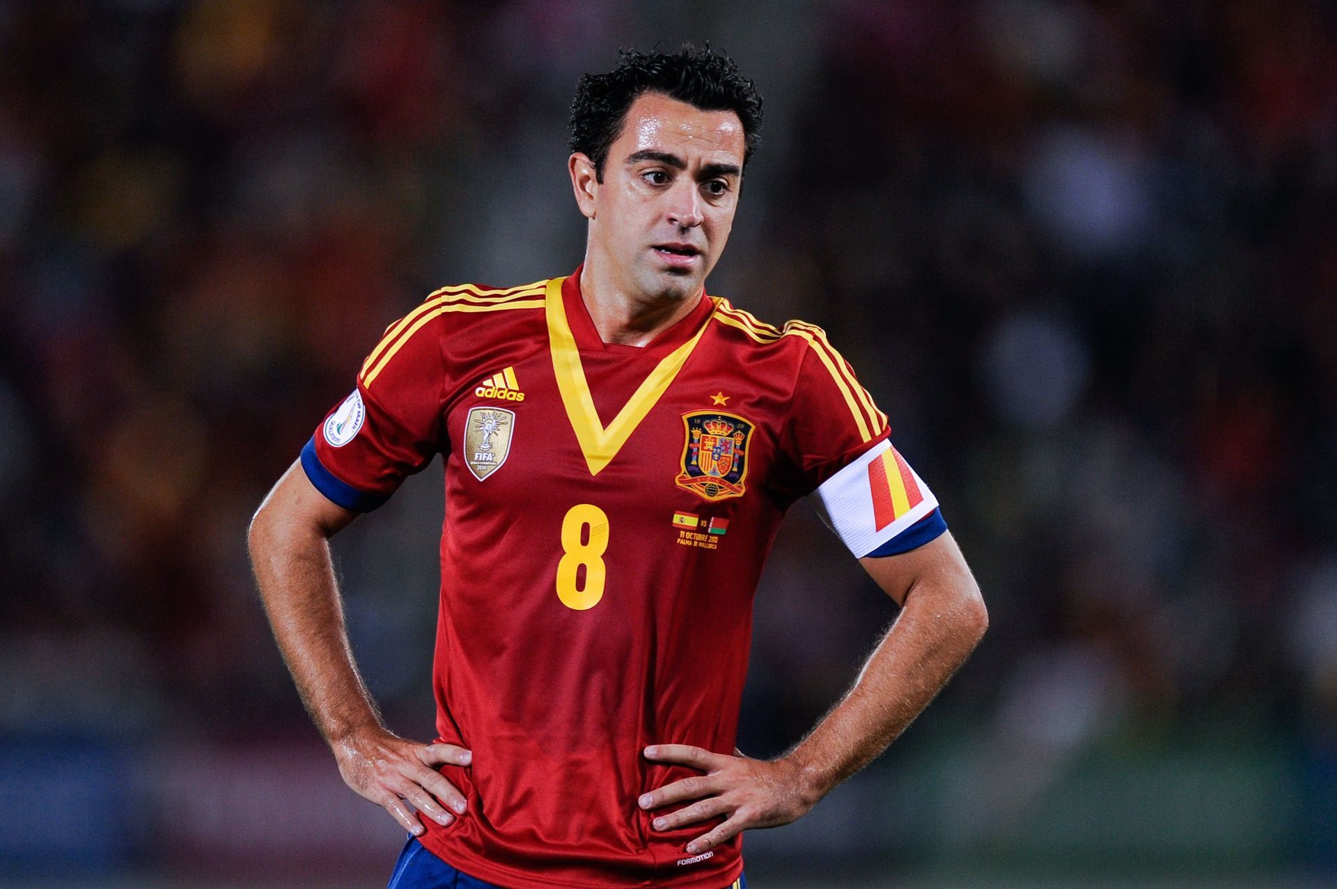 Xavi at the FIFA 2014 World Cup Qualifier