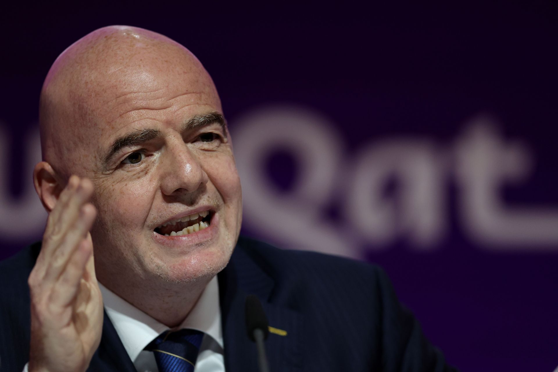 Gianni Infantino speaks ahead of Opening Match - FIFA World Cup Qatar 2022.