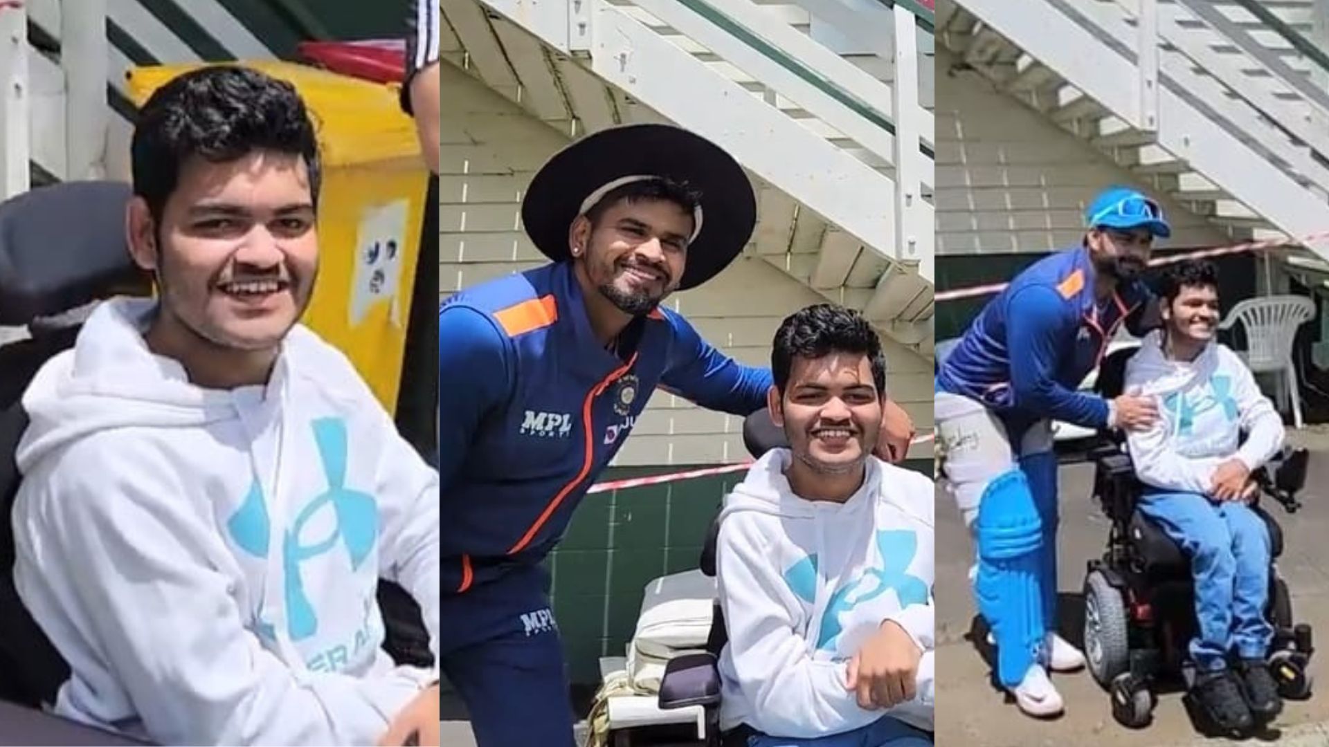 Snippets of the video of Divyaansh meeting Team India players. (P.C.:BCCI)