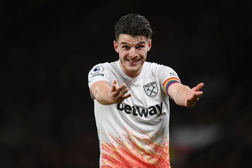 Declan Rice plays for West Ham United