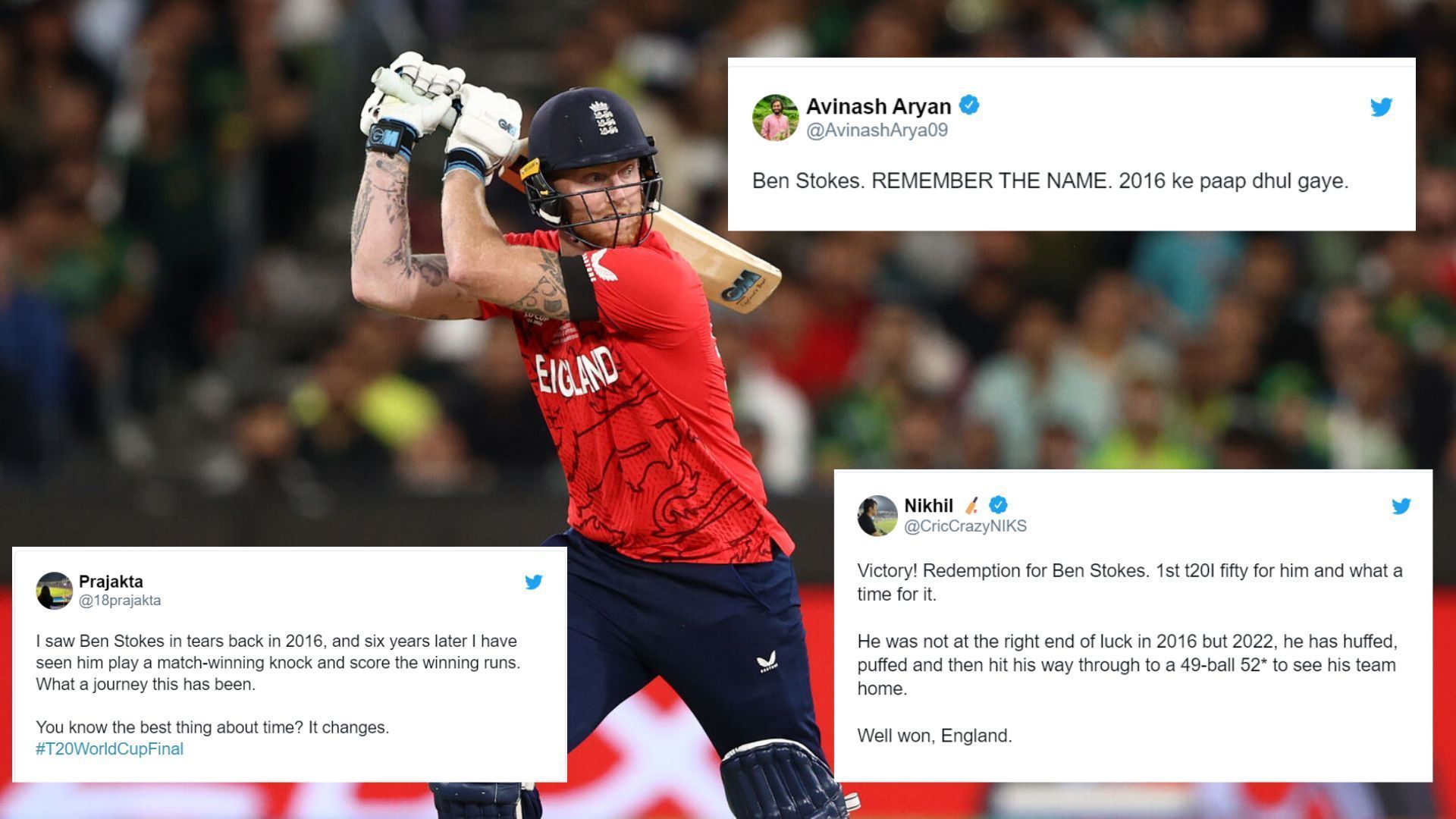 T20 World Cup 2022: &quot;You know the best thing about time? It changes&quot; - Twitterati in awe of Ben Stokes as he leads England to the title 