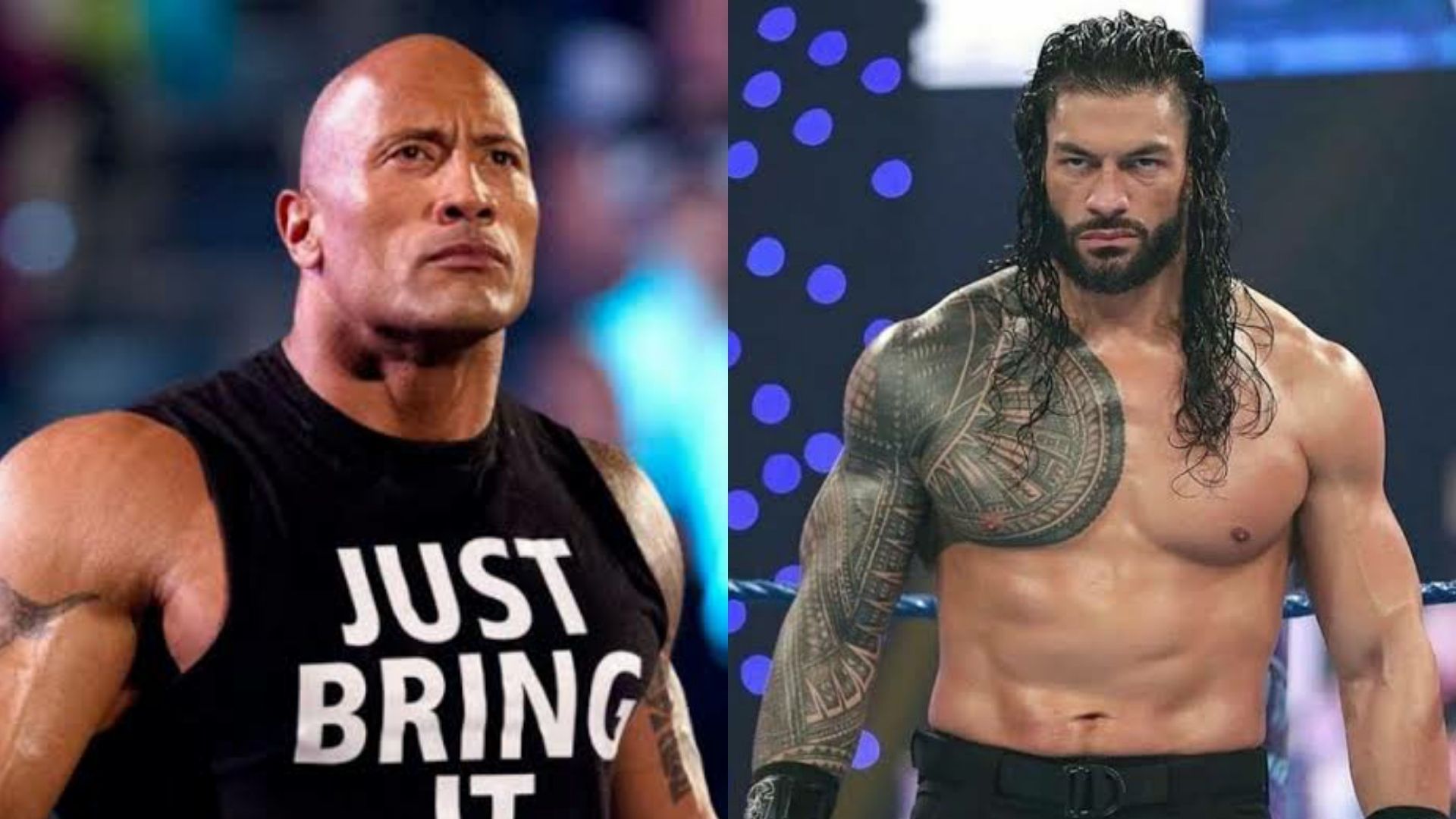 The Rock(Left); Roman Reigns(Right) 