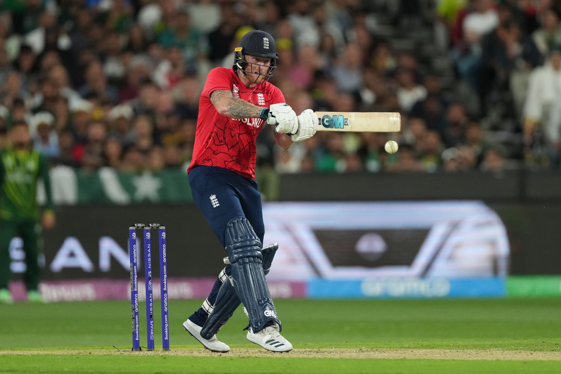 Ben Stokes struck five boundaries and a six during his innings.