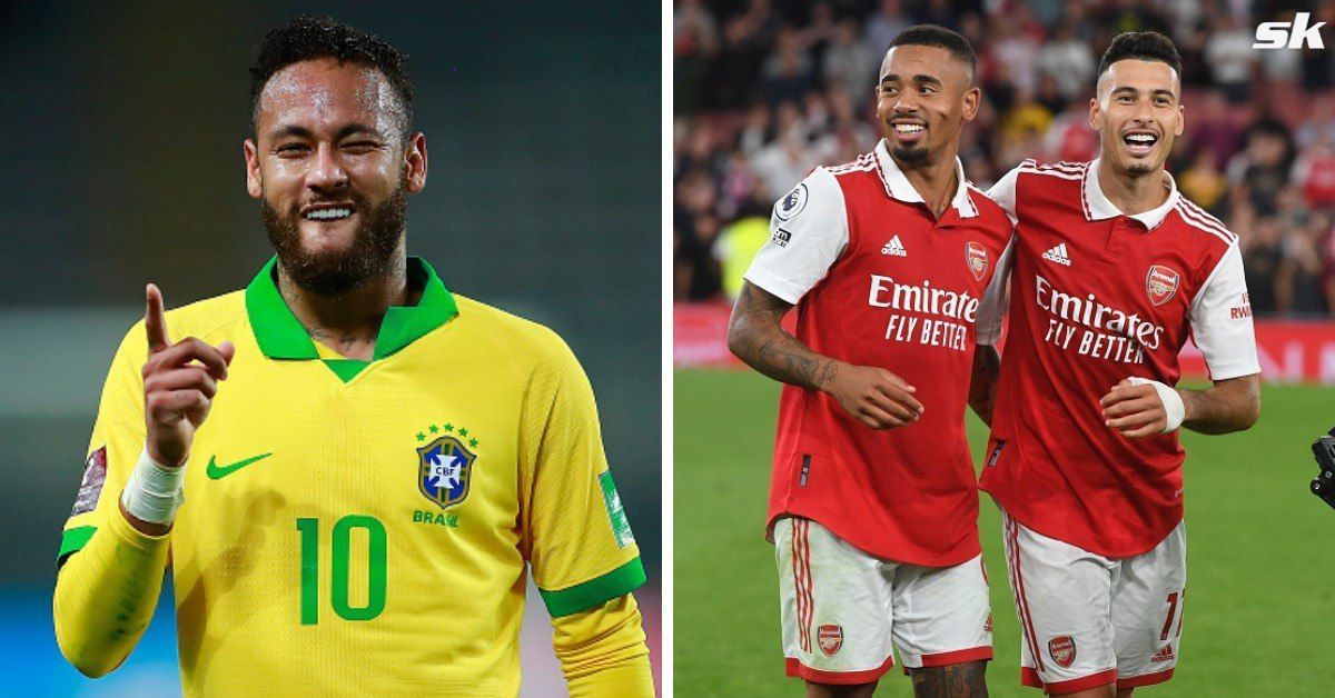 Neymar reacts to Arsenal duos inclusion into Brazil