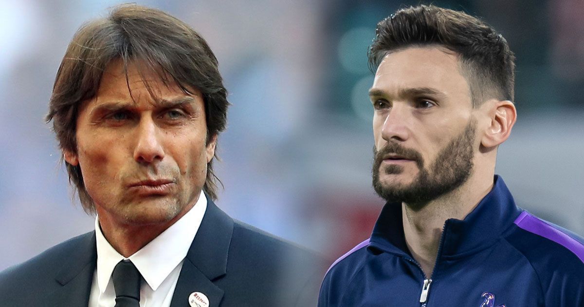 [L-to-R] Antonio Conte and Hugo Lloris.