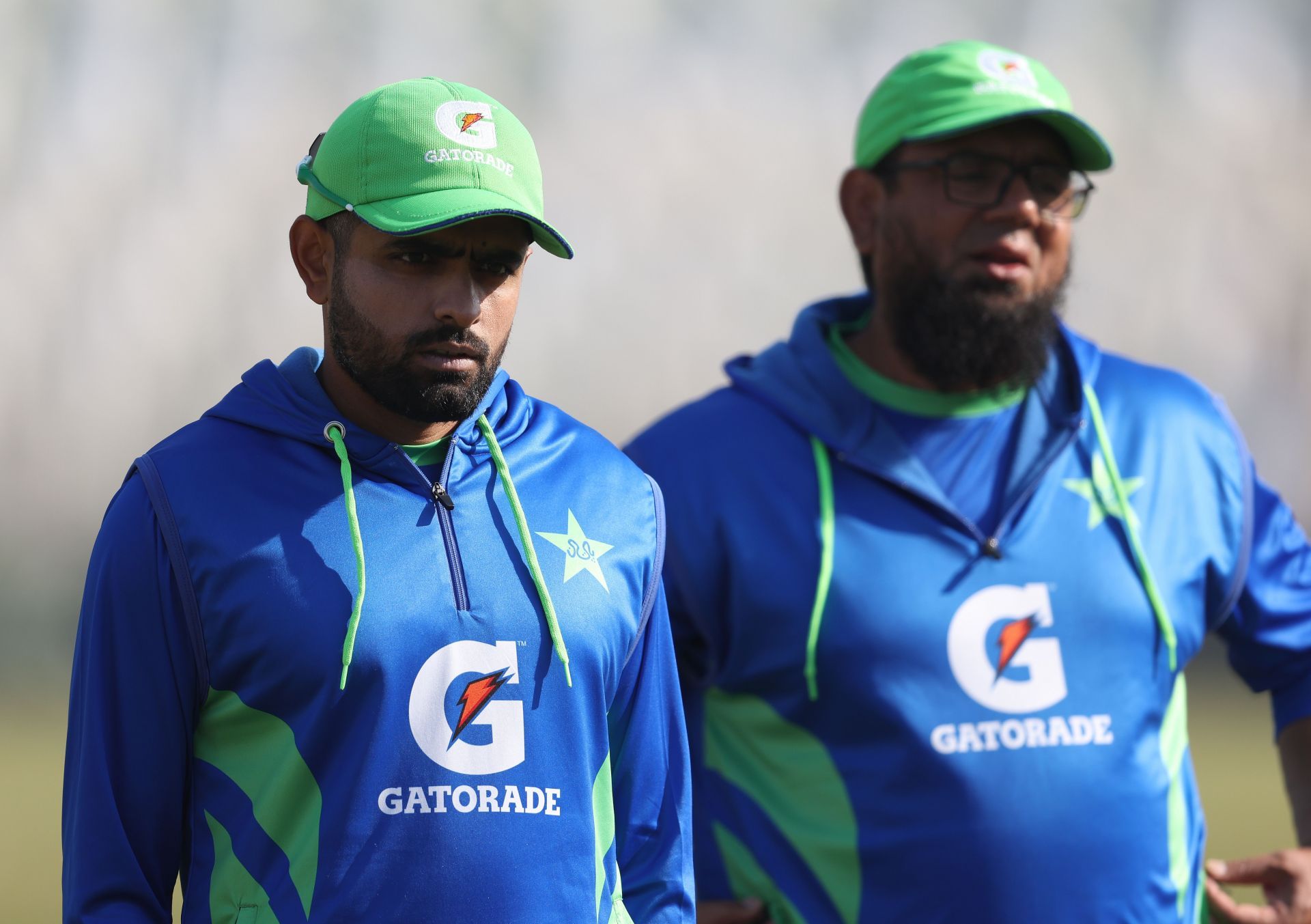 Babar Azam with head coach Saqlain Mushtaq. (Credits: Getty)