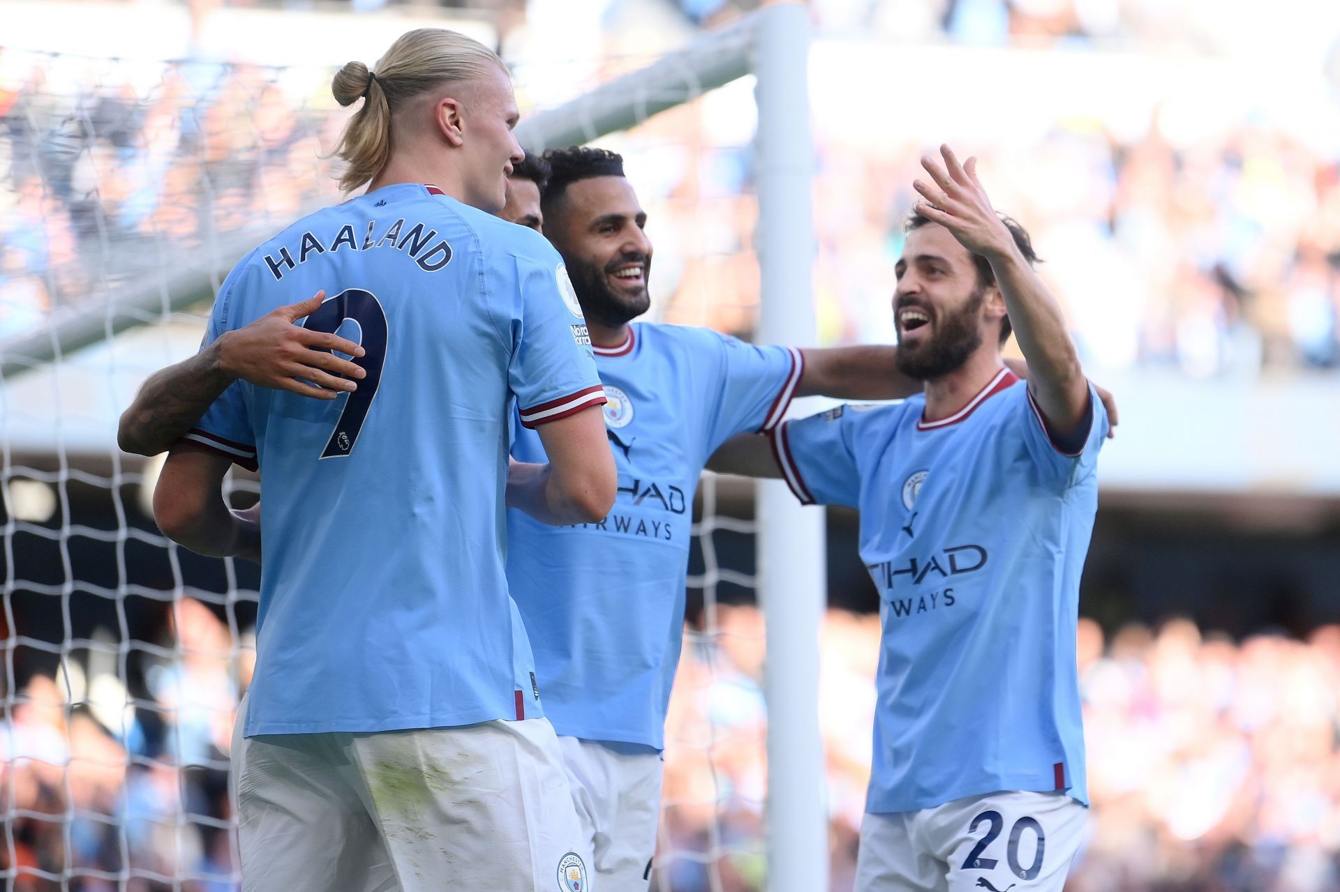 Haaland (left) and Mahrez (center) miss out