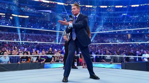 Vince McMahon introducing Austin Theory at WrestleMania 38