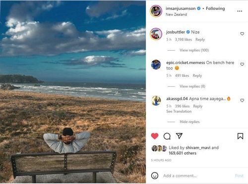 Sanju Samson enjoyed quality time in Napier off the field on Monday.