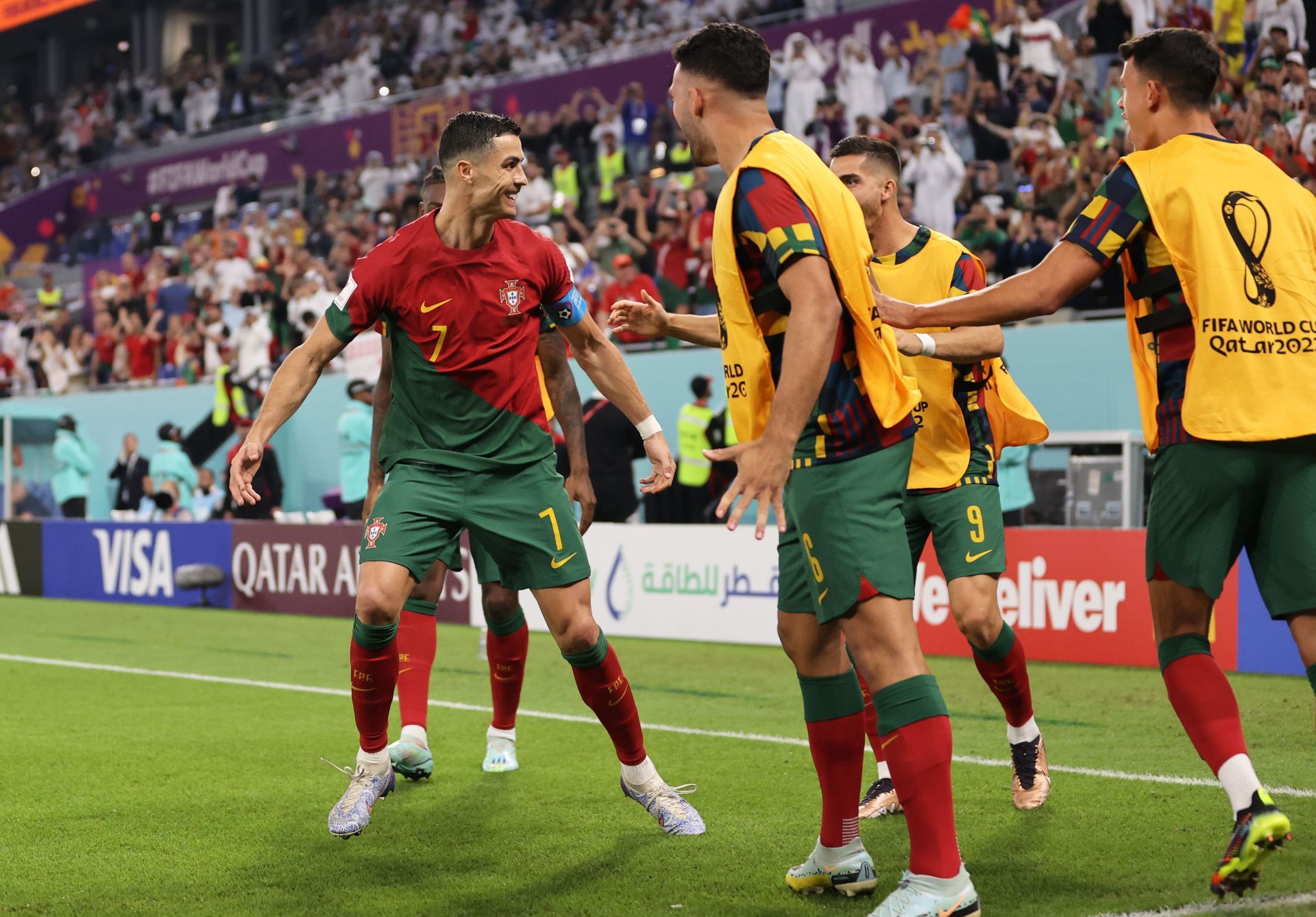 Cristiano Ronaldo celebrates