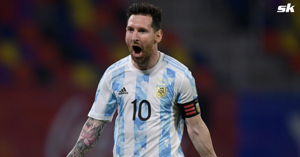 Messi is handed his iconic number 10 shirt