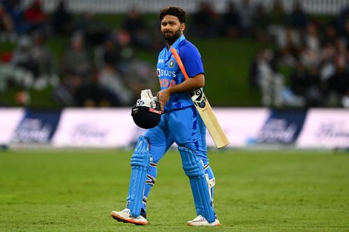 Rishabh Pant after his dismissal in the second T20I. Pic: Getty Images