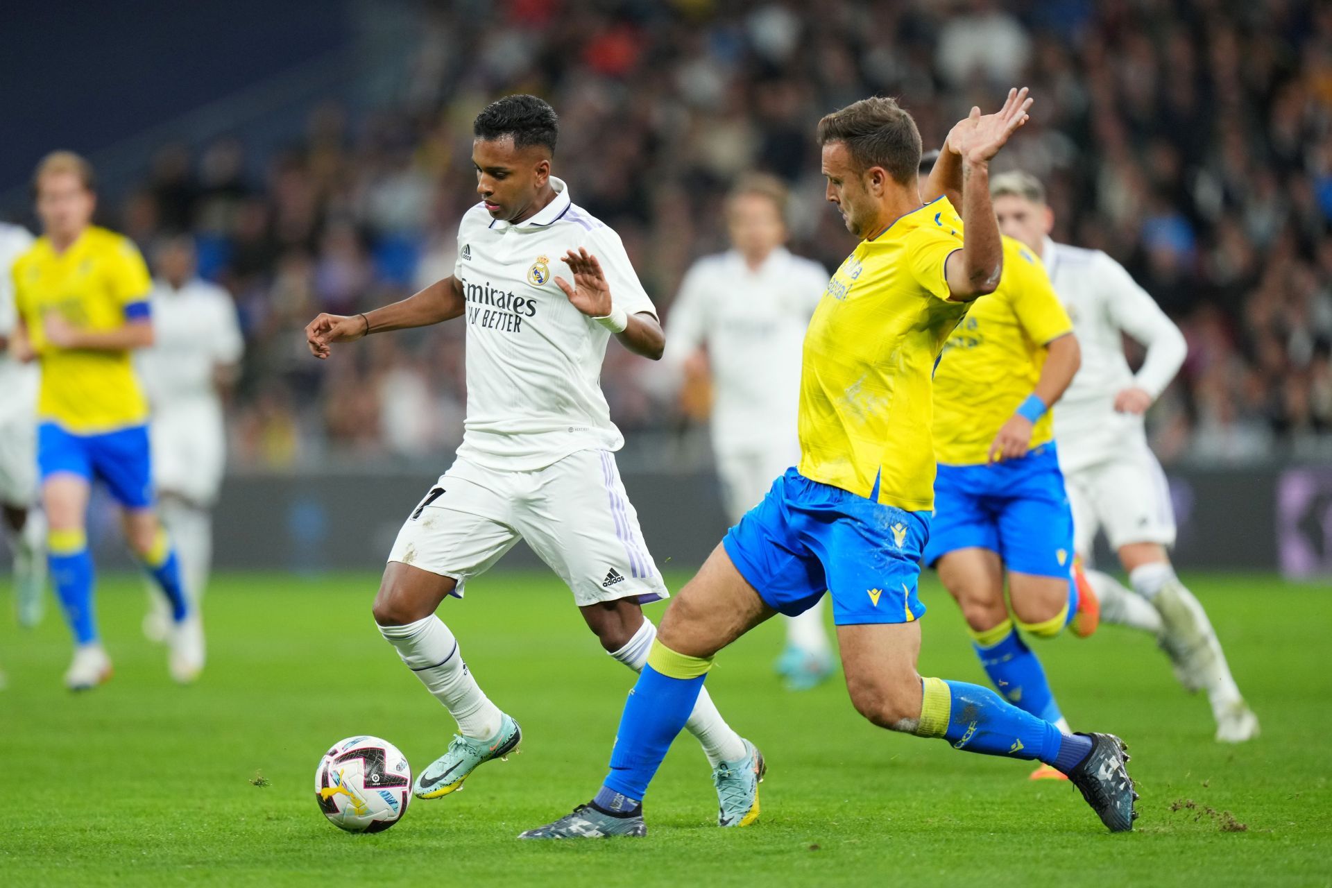 Rodrygo playing for Real Madrid