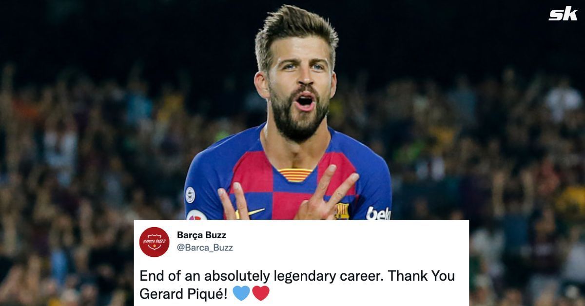 Barcelona fans pay tribute to Gerard Pique after his retirement announcement