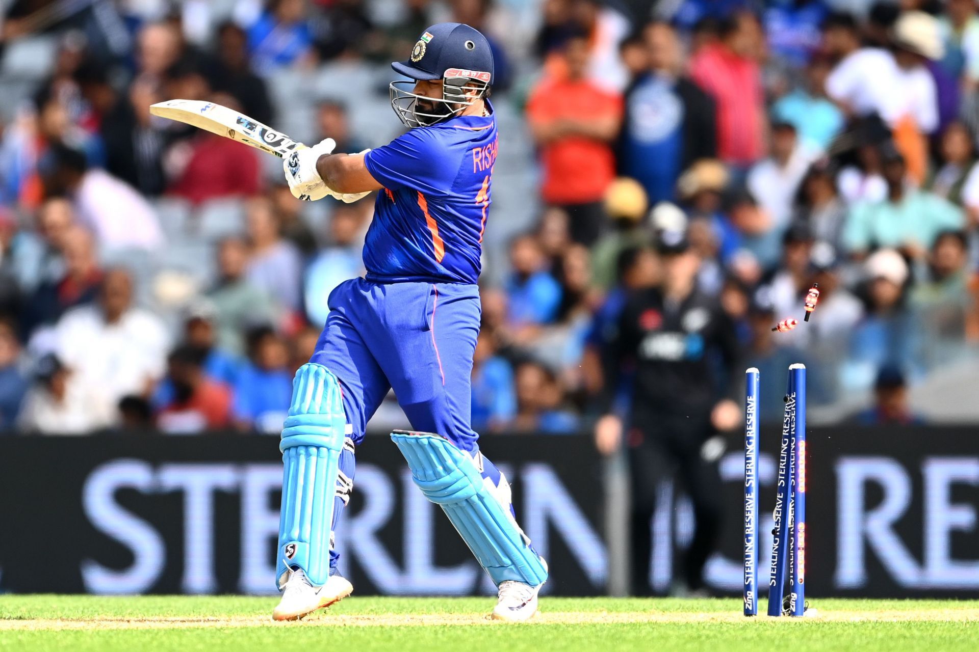 Rishabh Pant getting dismissed during New Zealand v India - 1st ODI
