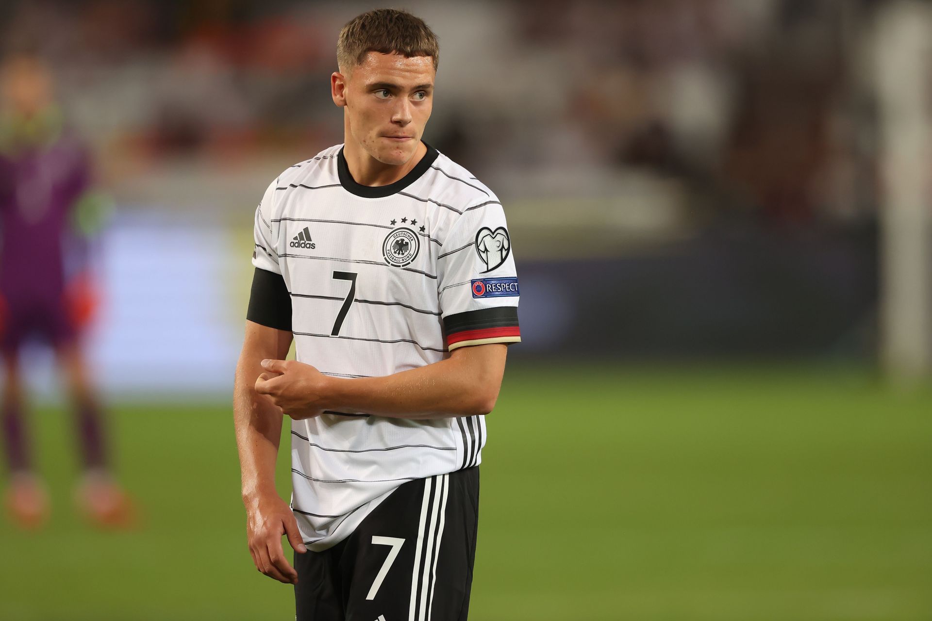 Florian Wirtz in action for Germany during a 2022 FIFA World Cup qualifier against Armenia