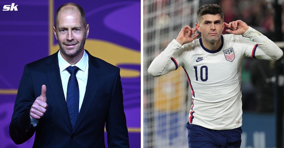 [L-to-R] USMNT coach Greg Berlharter and captain Christian Pulisic.