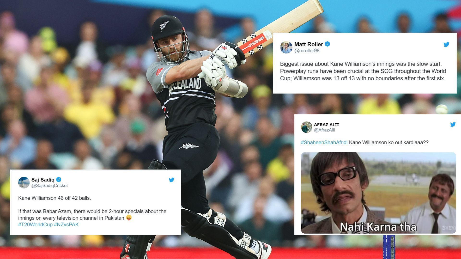 T20 World Cup 2022: &quot;Williamson thought he was Wade trying to scoop Shaheen&quot; - Twitterati unimpressed with the New Zealand skipper yet again after underwhelming knock in the semi-final 