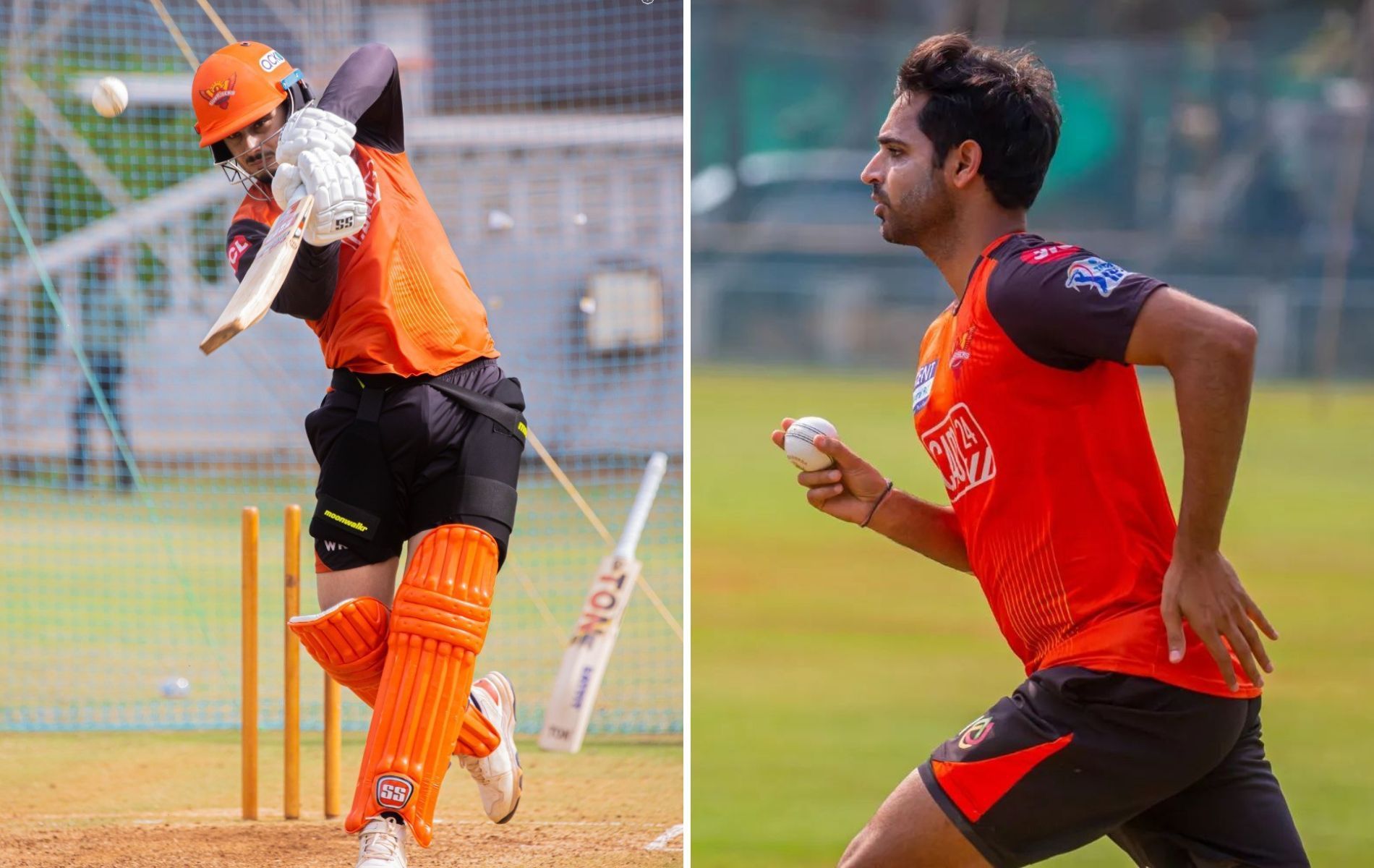 Abdul Samad (L) and Bhuvneshwar Kumar (R). (Pics: Instagram)