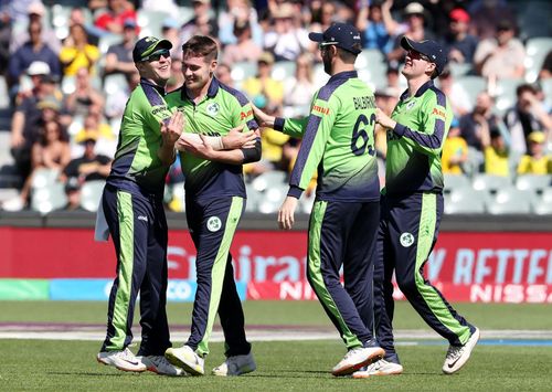 Joshua Little picked up a hat-trick in the T20 World Cup game against New Zealand.