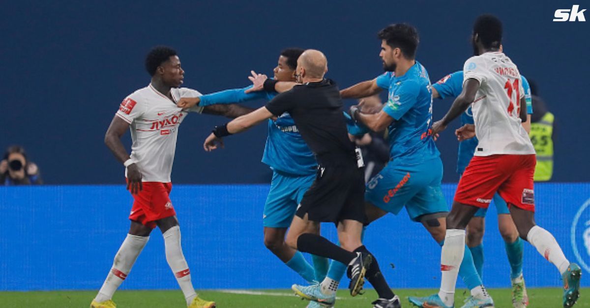 Brawl ensued during Zenit vs. Spartak Moscow