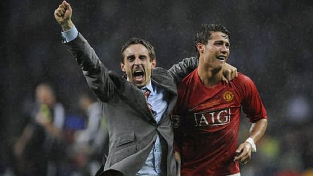 Neville won the Champions League with Ronaldo in 2008