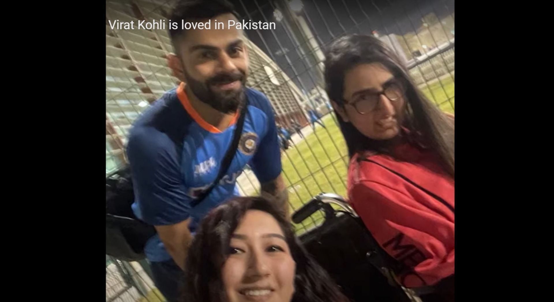 The star Indian batter clicks a selfie with a Pakistan fan