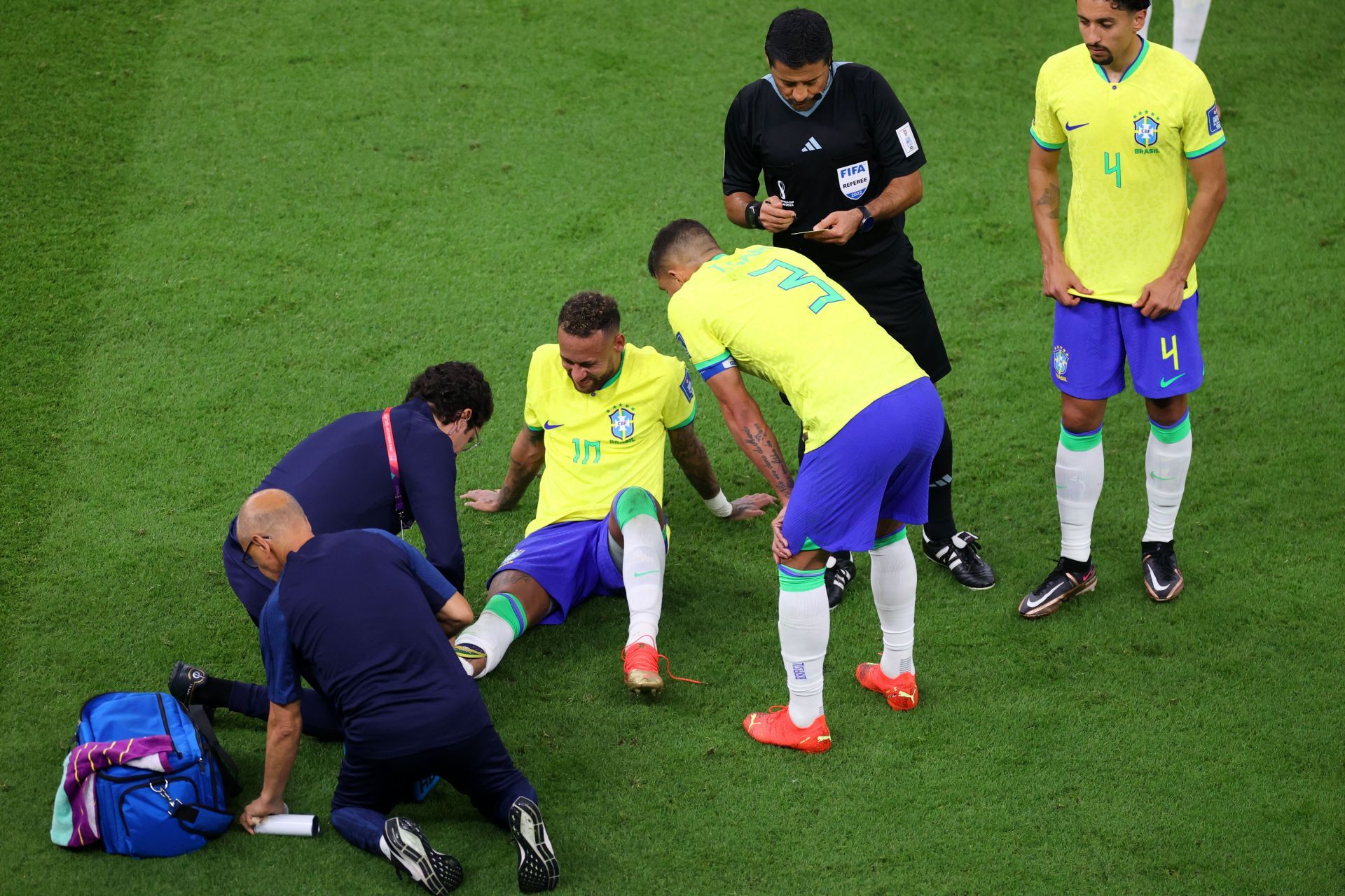 A worrying sight for Selecao