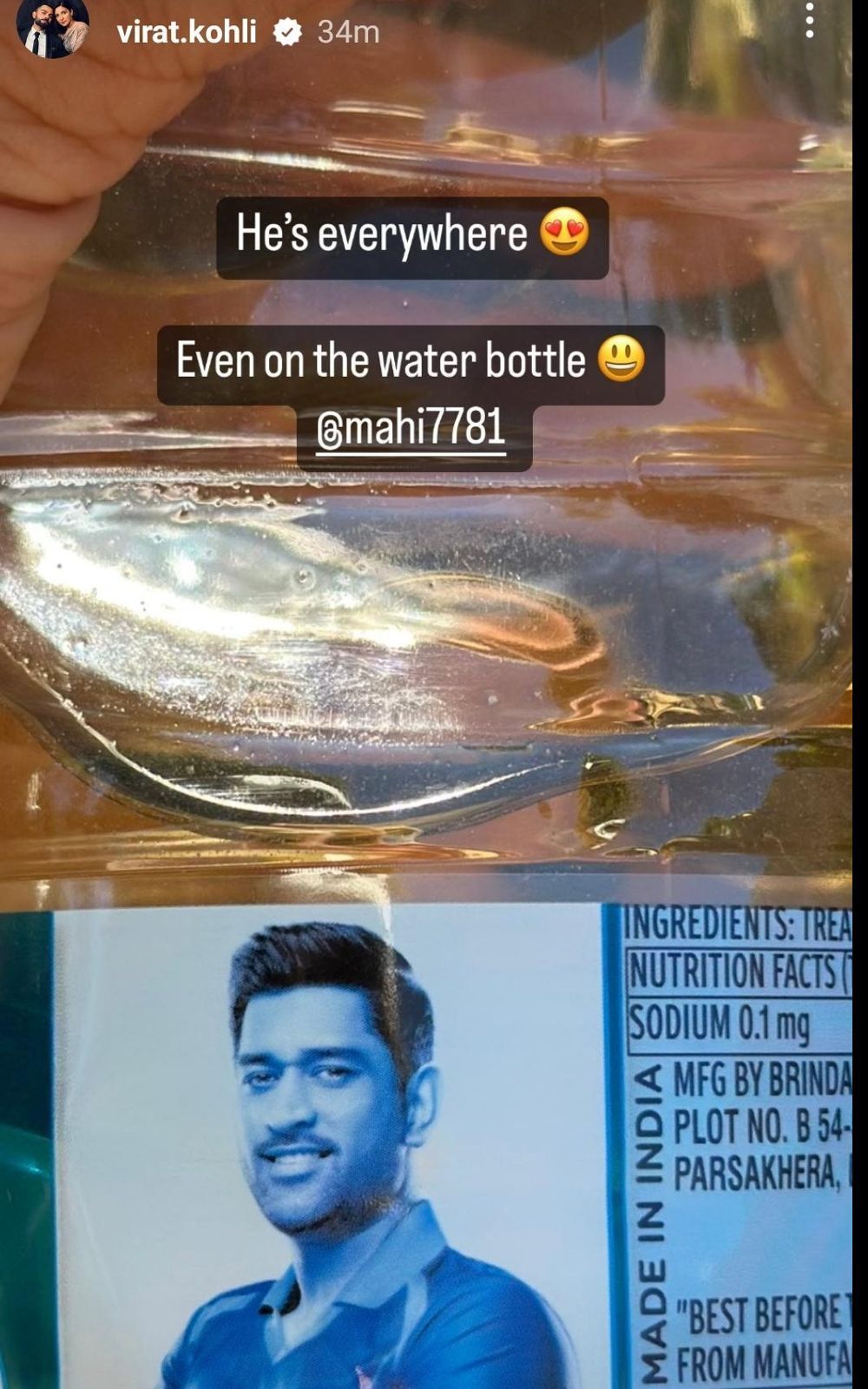 Source: Virat Kohli Instagram Story