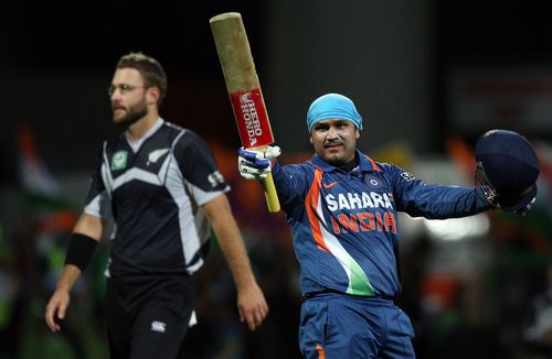 Virender Sehwag scored a brilliant century at Seddon Park in 2009