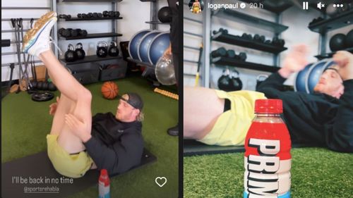 Images taken from Paul's Instagram story show him training