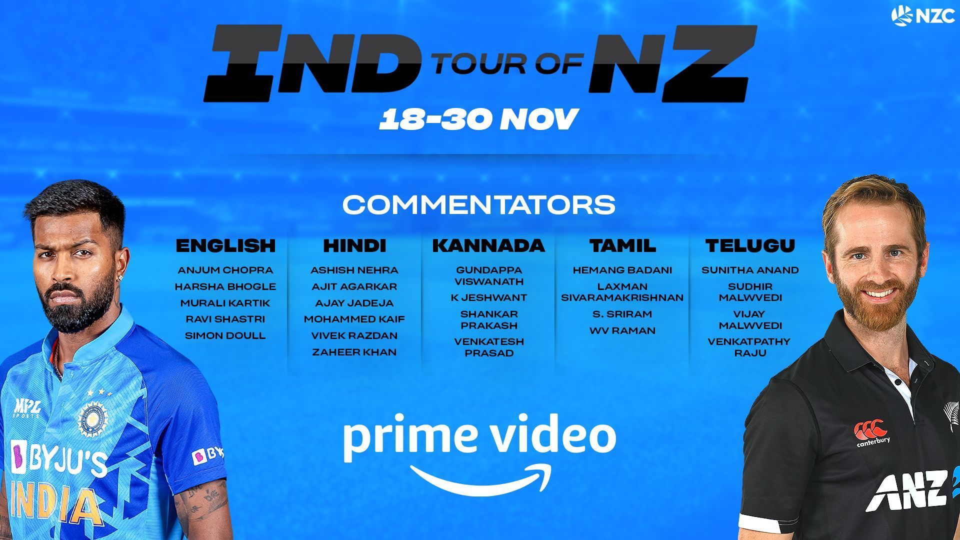 The IND vs NZ 2022 series has some big commentators who will bring all the action to cricket lovers