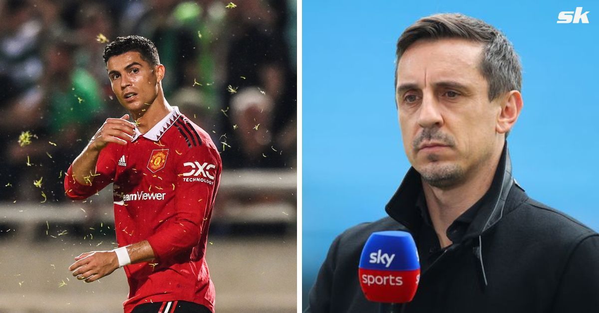 [L-to-R] Cristiano Ronaldo and Gary Neville.