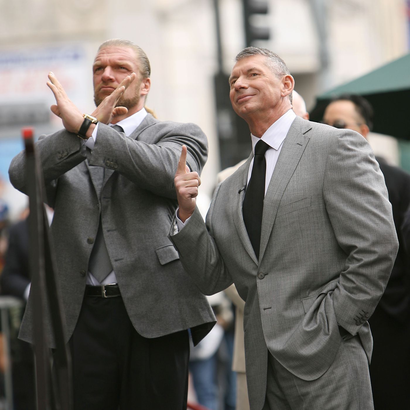 WWE Chief Content Officer with ex WWE Chairman Vince McMahon