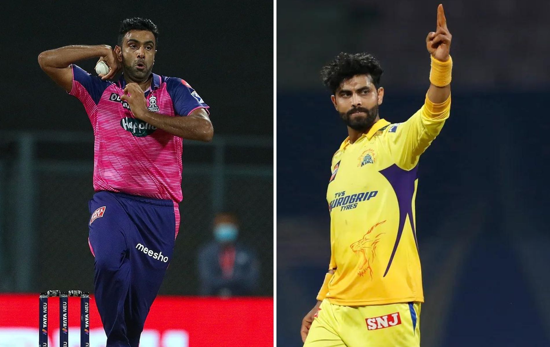 Ravichandran Ashwin (L) and Ravindra Jadeja (R). (Pics: Twitter/IPLT20.com)